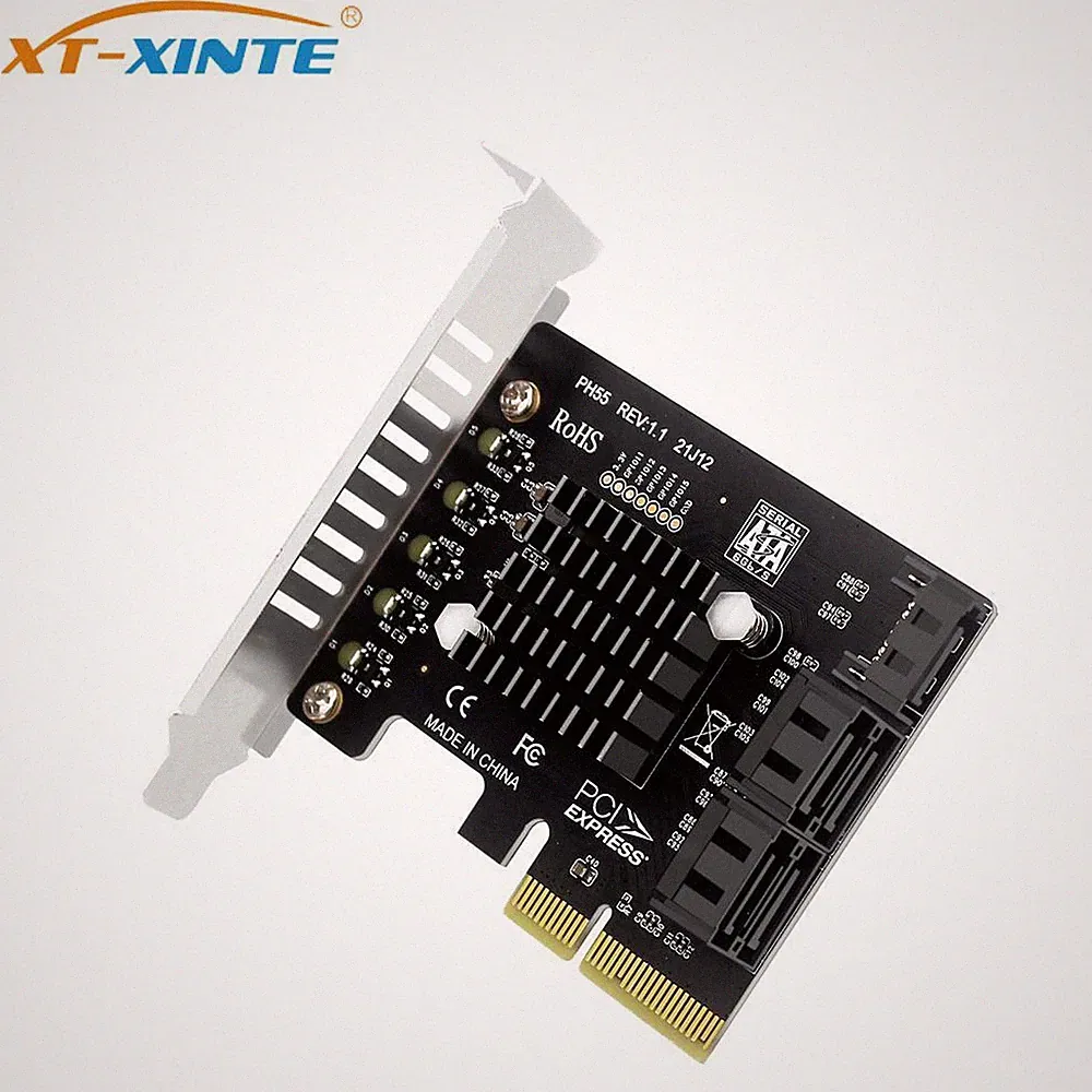 PCI-E to 5-Port SATA 3.0 III Expansion Card PCI-E X4 Controller Board
